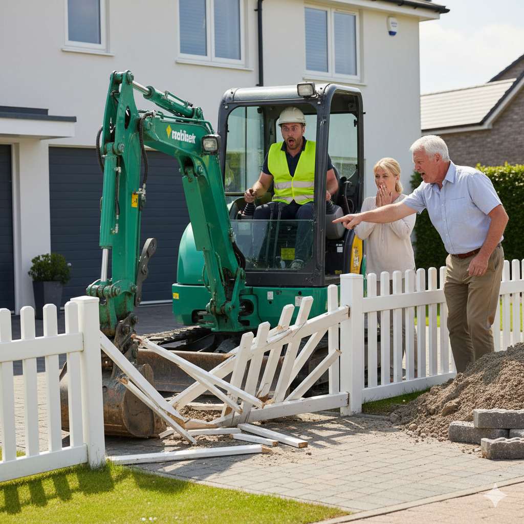 Die Betriebshaftpflicht für den Garten- und Landschaftsbau deckt Schäden am Nachbarszaun ab.